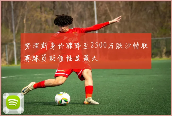 努涅斯身价骤降至2500万欧沙特联赛球员贬值幅度最大